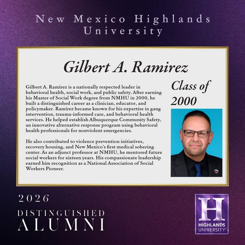 City Director Gilbert Ramírez Honored as New Mexico Highlands University’s 2026 Distinguished Alumnus