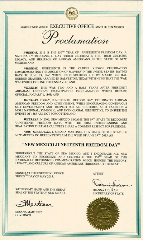 NM Juneteeth Proclamation