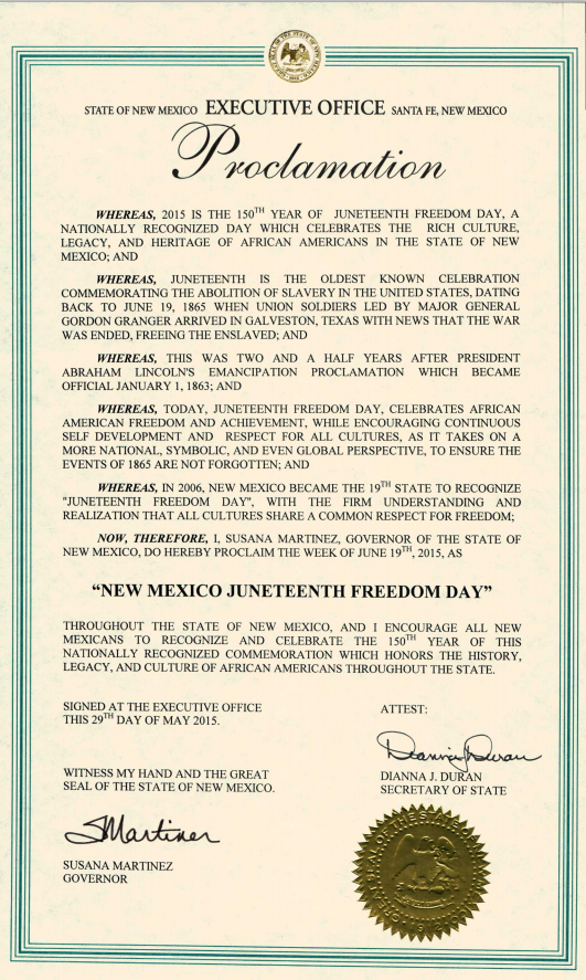 Juneteenth: To a Higher Ground. June 18-20 in Civic Plaza, Albuquerque, NM 