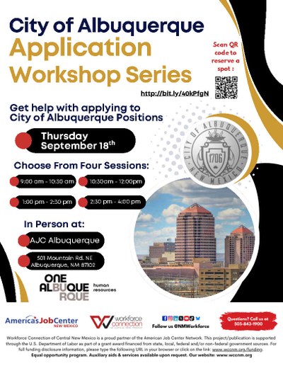 CABQ Application Workshop Series