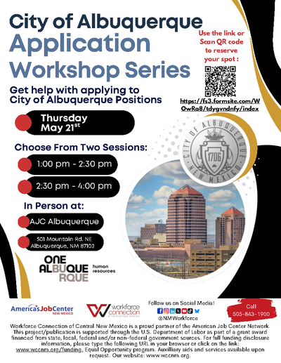 City of Albuquerque Application Workshop Series