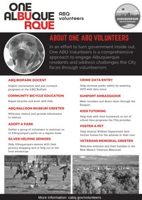 Mayor Tim Keller Launches One ABQ Volunteers Mayor Tim Keller Launches One ABQ Volunteers