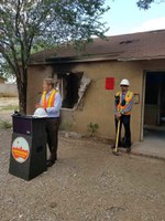 Mayor Tim Keller Leads Demolition of Abandoned Property