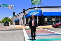Mayor Tim Keller Unveils New Rainbow Crosswalks ahead of ABQ PrideFest