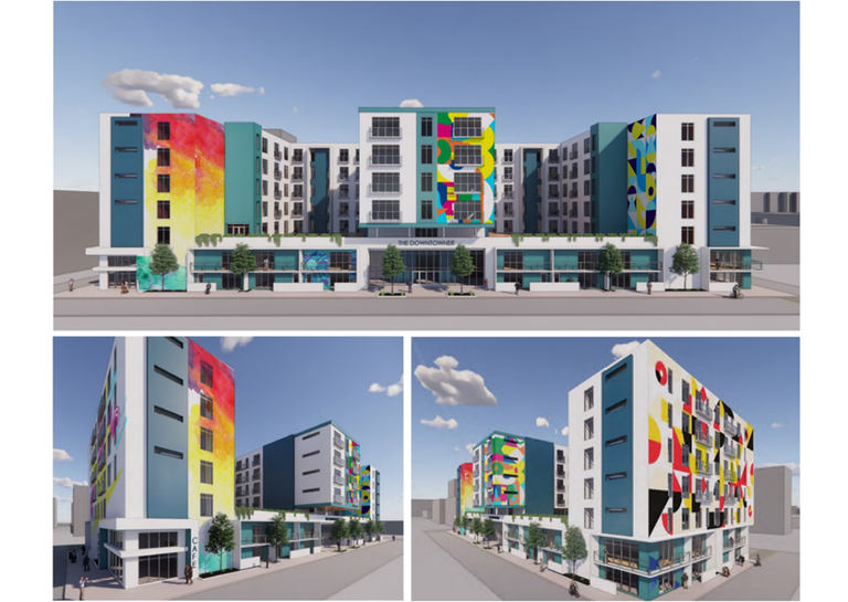 Conceptual rendering of The Downtowner housing project