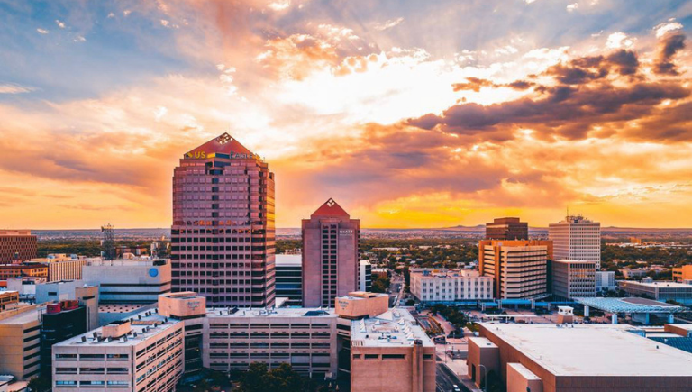 Downtown Albuquerque Skyline at dusk