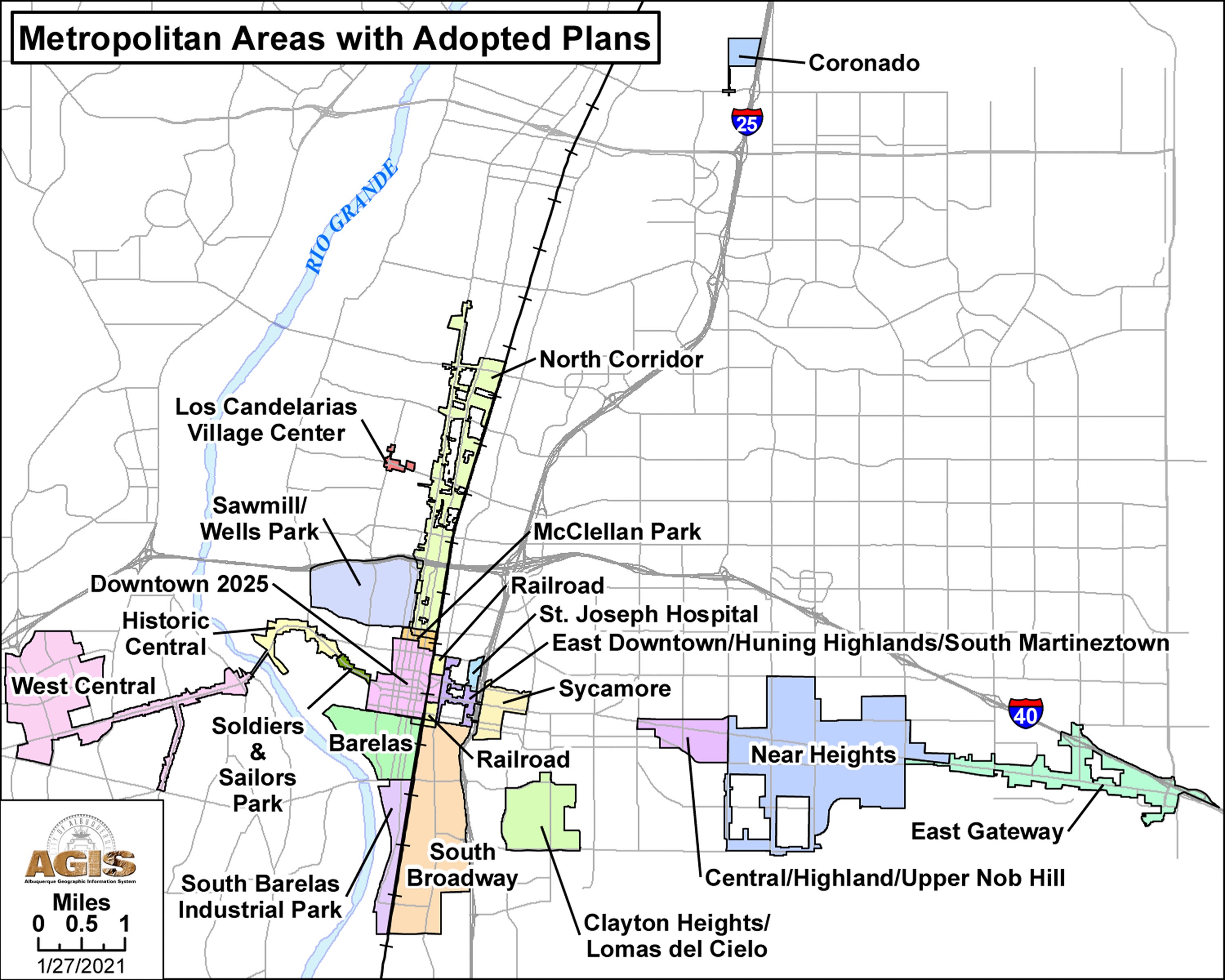 Map of Metropolitan Redevelopment Areas Jan. 28, 2021