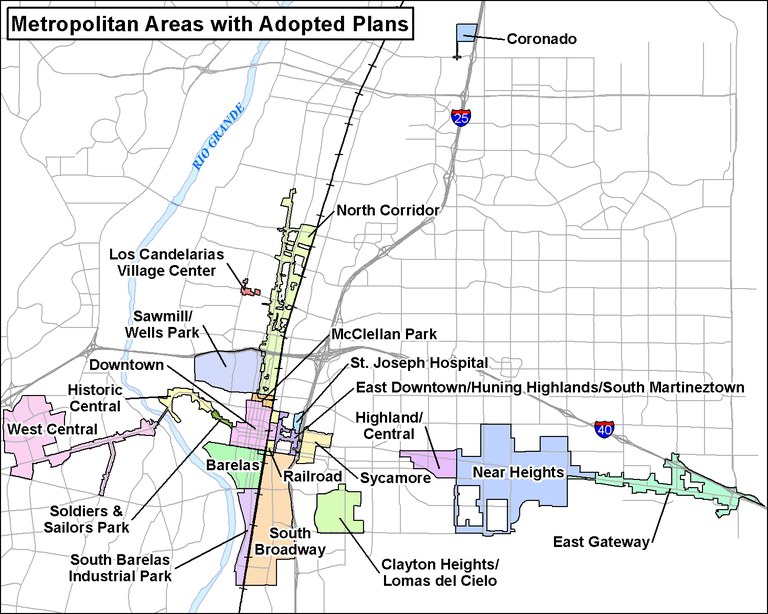 Map of Metropolitan Redevelopment Areas