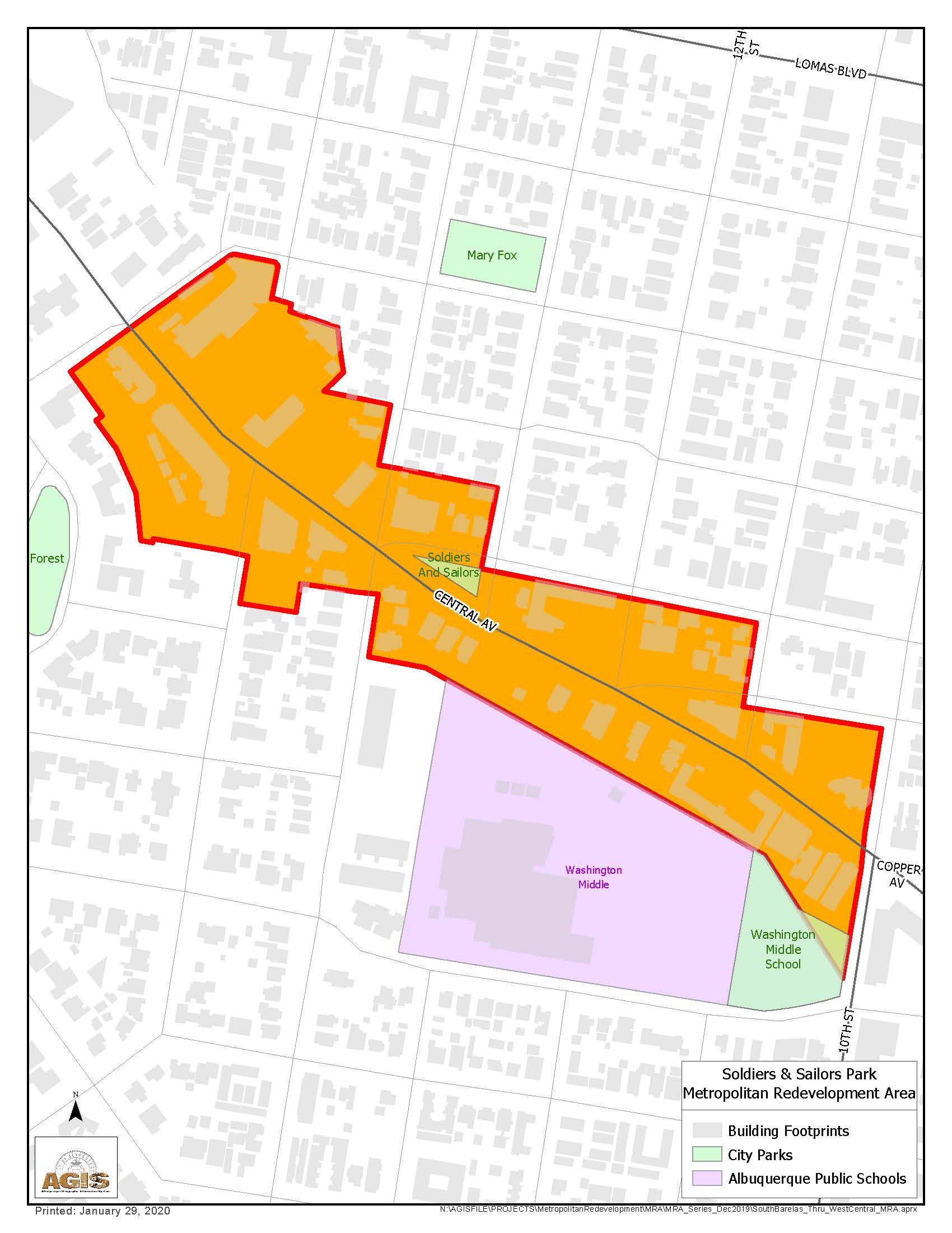 Soldiers & Sailors Park MRA Map