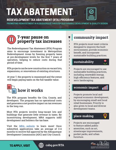 MRA Tax Abatement 1-Pager