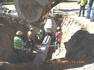 Installing a manhole