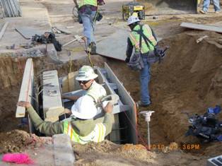 Installing stormdrain Inlet on Chico st NE