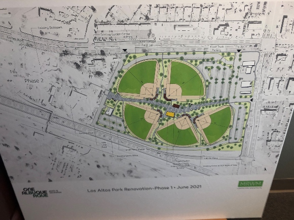 A rendering of what the softball fields at Los Altos Park will look like once completed.