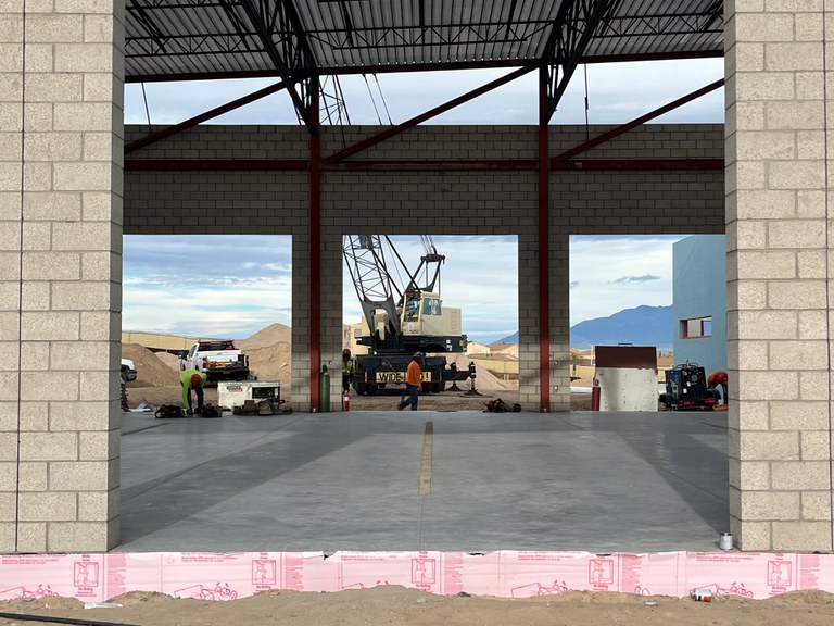 southwest safety center bay under construction