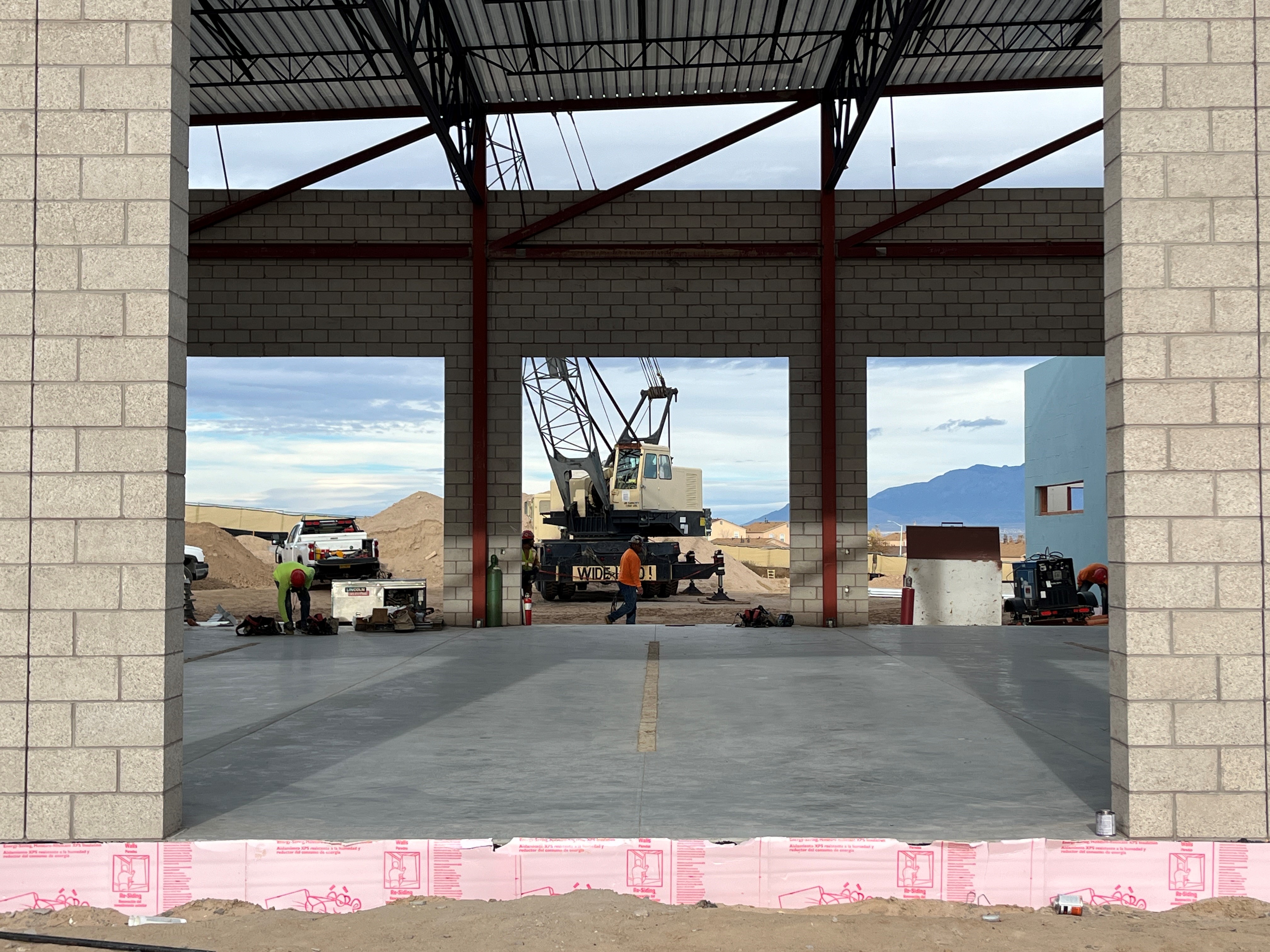 southwest safety center bay under construction