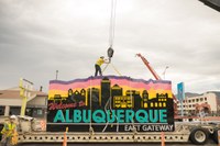 Route 66 East Gateway Sign Lights Up Tonight