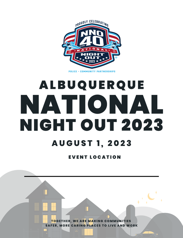 An image of the 2021 National Night Out Flier Template