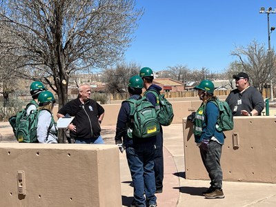 2023 CERT class members obtaining a briefing during their practical exercise.