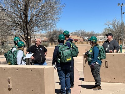 2023 CERT class members obtaining a briefing during their practical exercise.