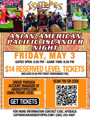 Isotopes Asian American Pacific Islander Night