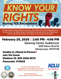 Know Your Rights During Ice Encounters Seminar