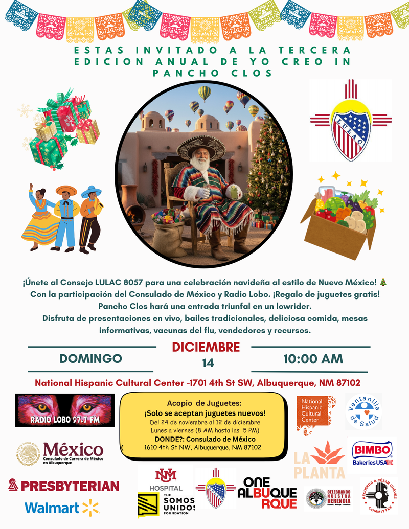 3rd Annual Yo Creo in Pancho Clos Flyer in Spanish