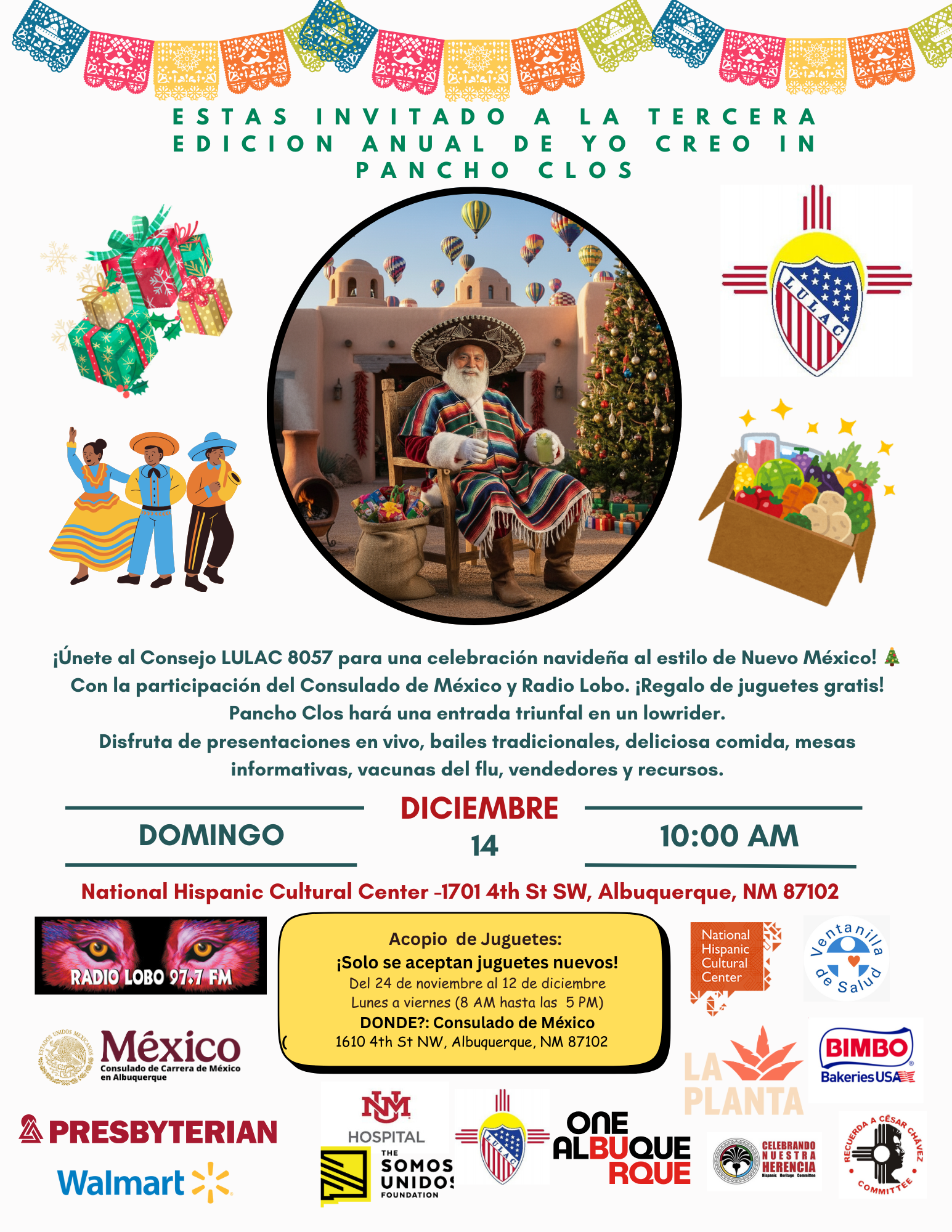 3rd Annual Yo Creo in Pancho Clos Flyer in Spanish