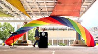 Raising Pride at Civic Plaza