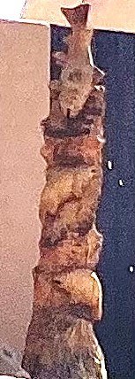 Altura Park Fish artwork carving in wood.
