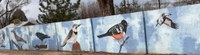 Alvarado Gardens Bird artwork wall painting.