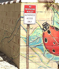 Alvarado Park Lady Bug wall mural painting.
