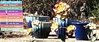 A collection of large flower pots.