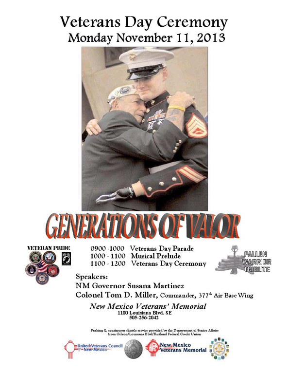 Flyer Veterans Day at NM Vets Memorial 