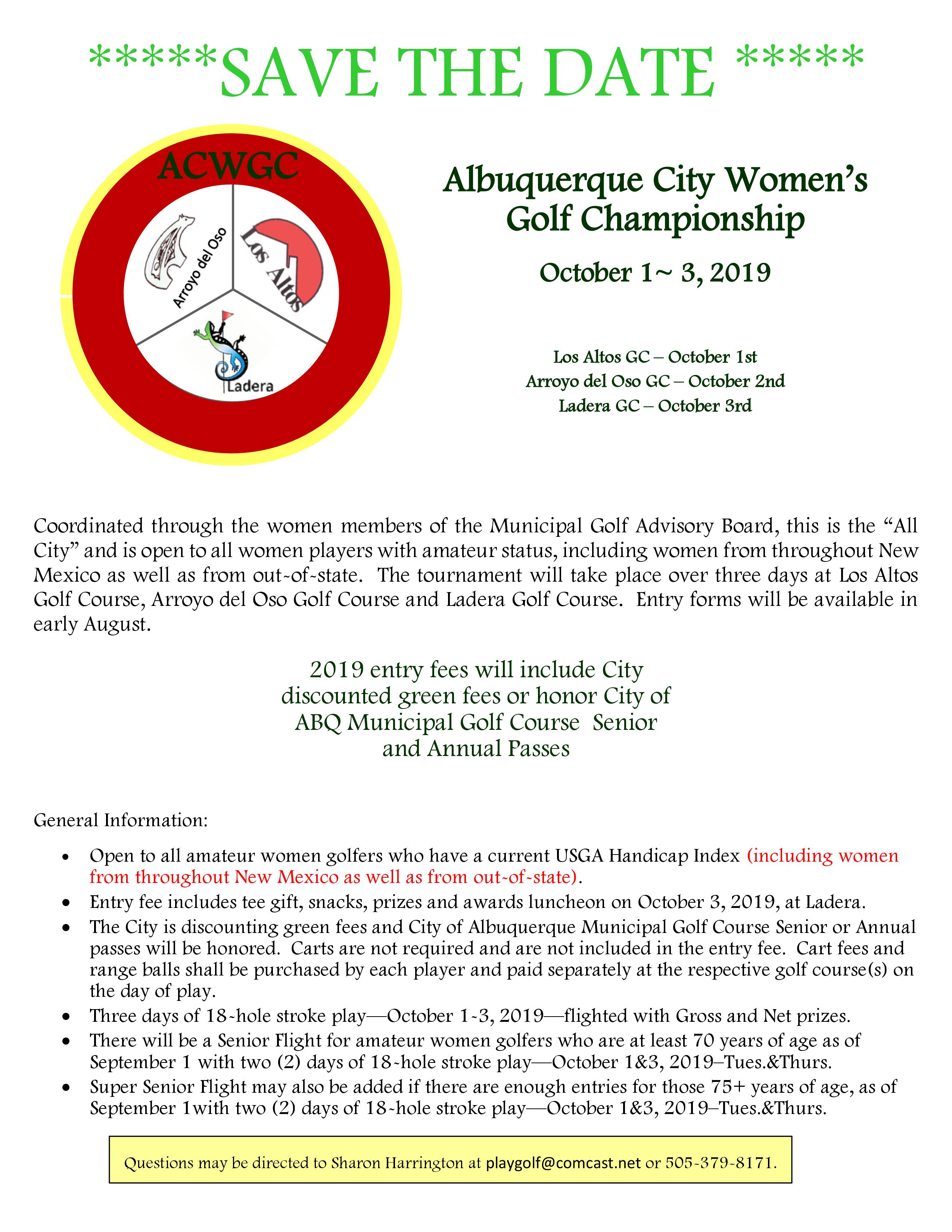 2019 ACWGC Save the Date Flyer