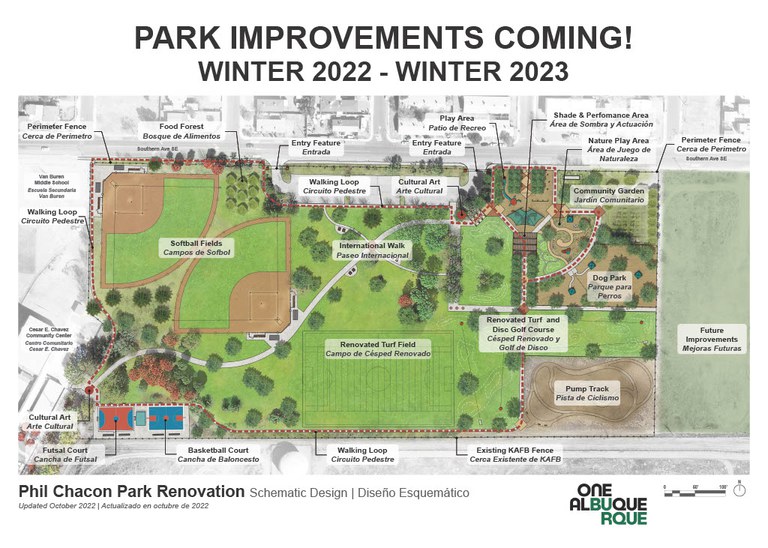Map Phil Chacon Park Improvements Winter 2022