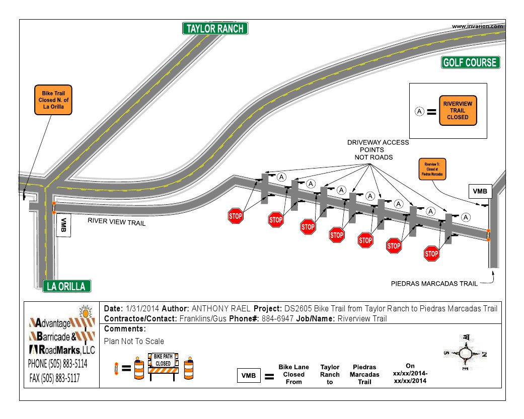 Map Riverview Trail Traffic Control Plan Pic