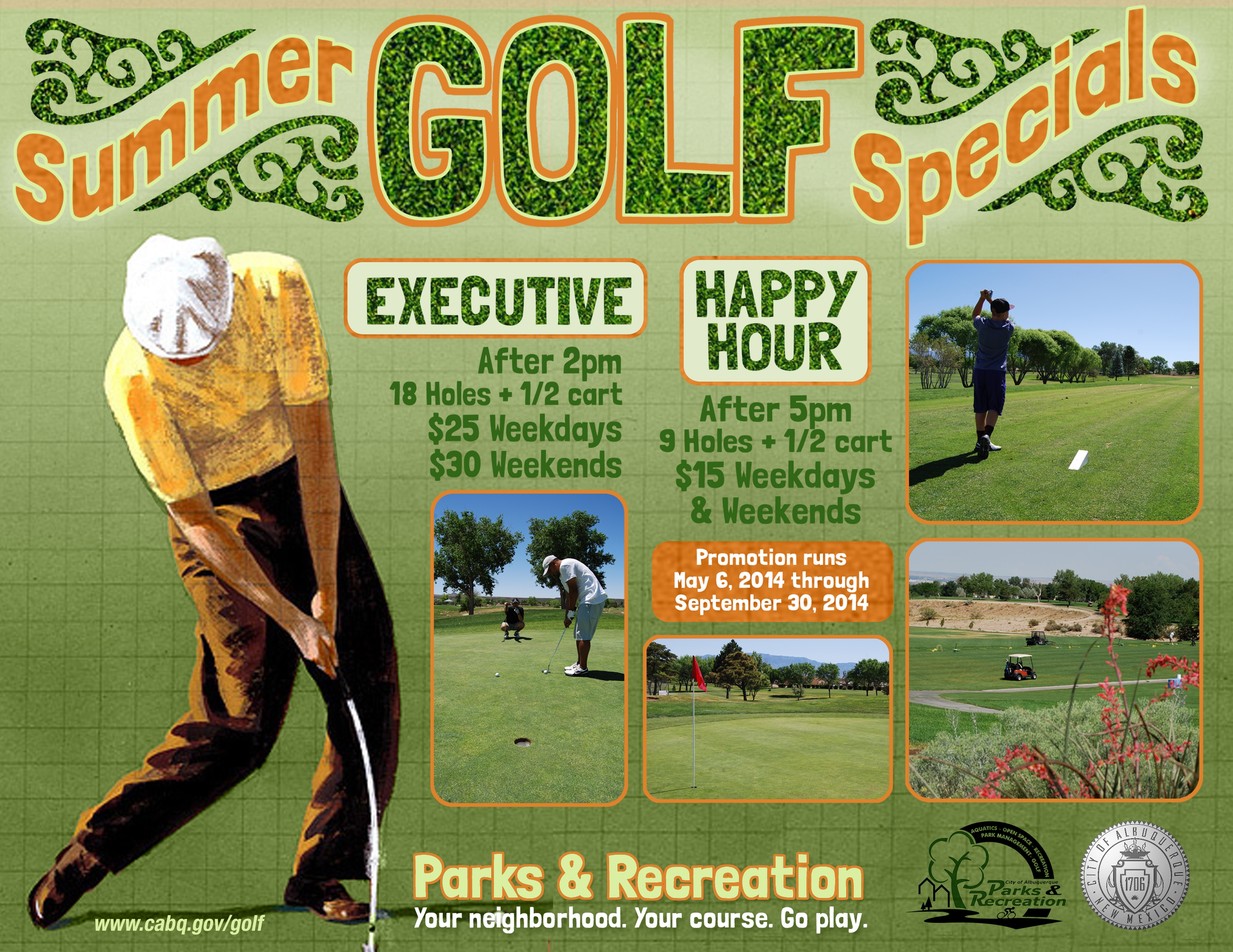 Updated Summer Golf Specials Flyer 2014 Horizontal