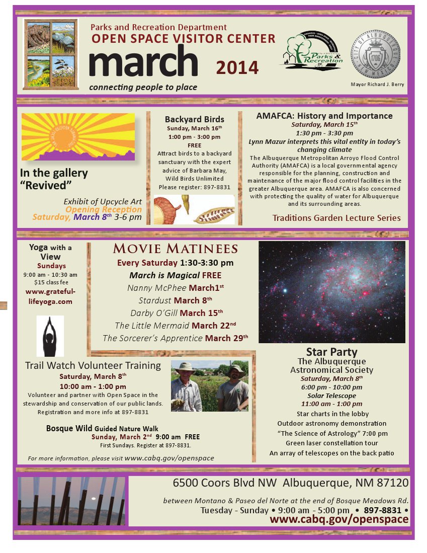 Flyer OSVC Calendar March 2014