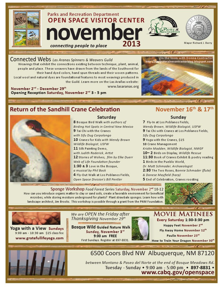 OSVC November 2013 Calendar