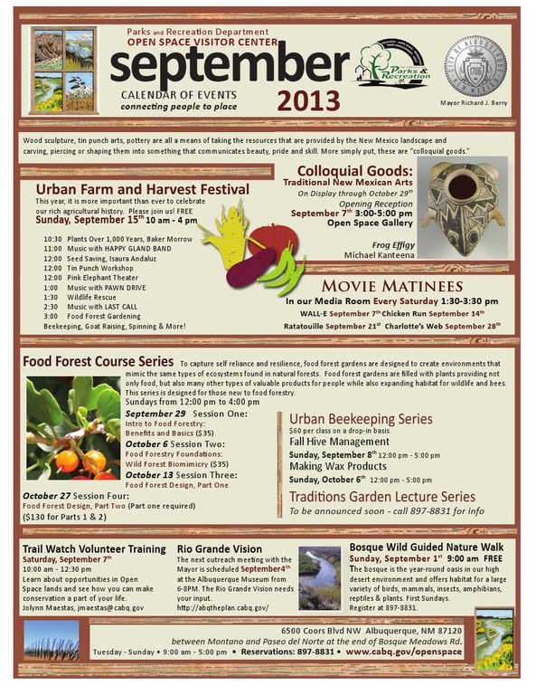 Flyer OSVC Calendar of Events September 2013