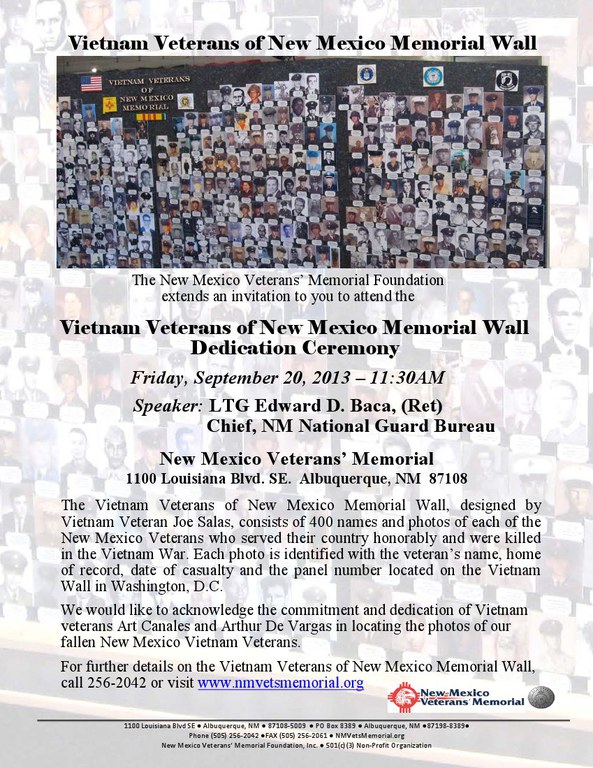 New Mexico Vietnam Veterans Memorial Wall