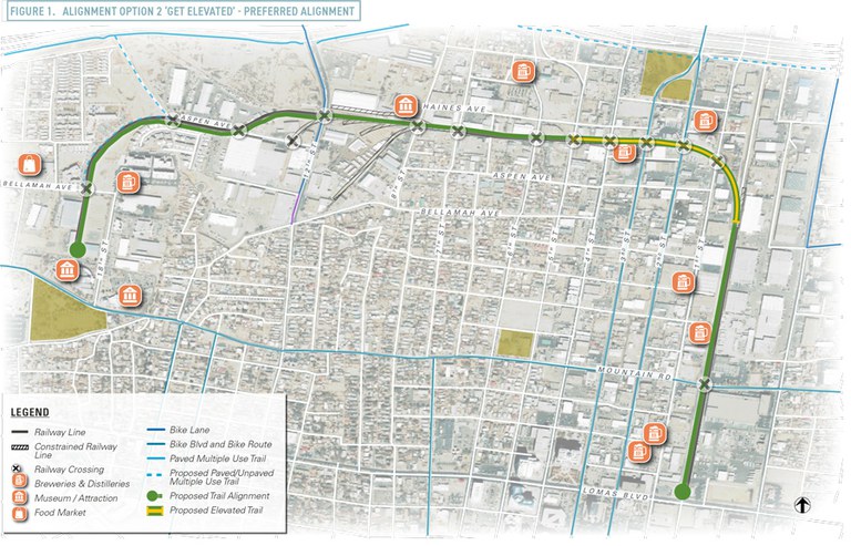 Preferred trail alignment picture from exec report