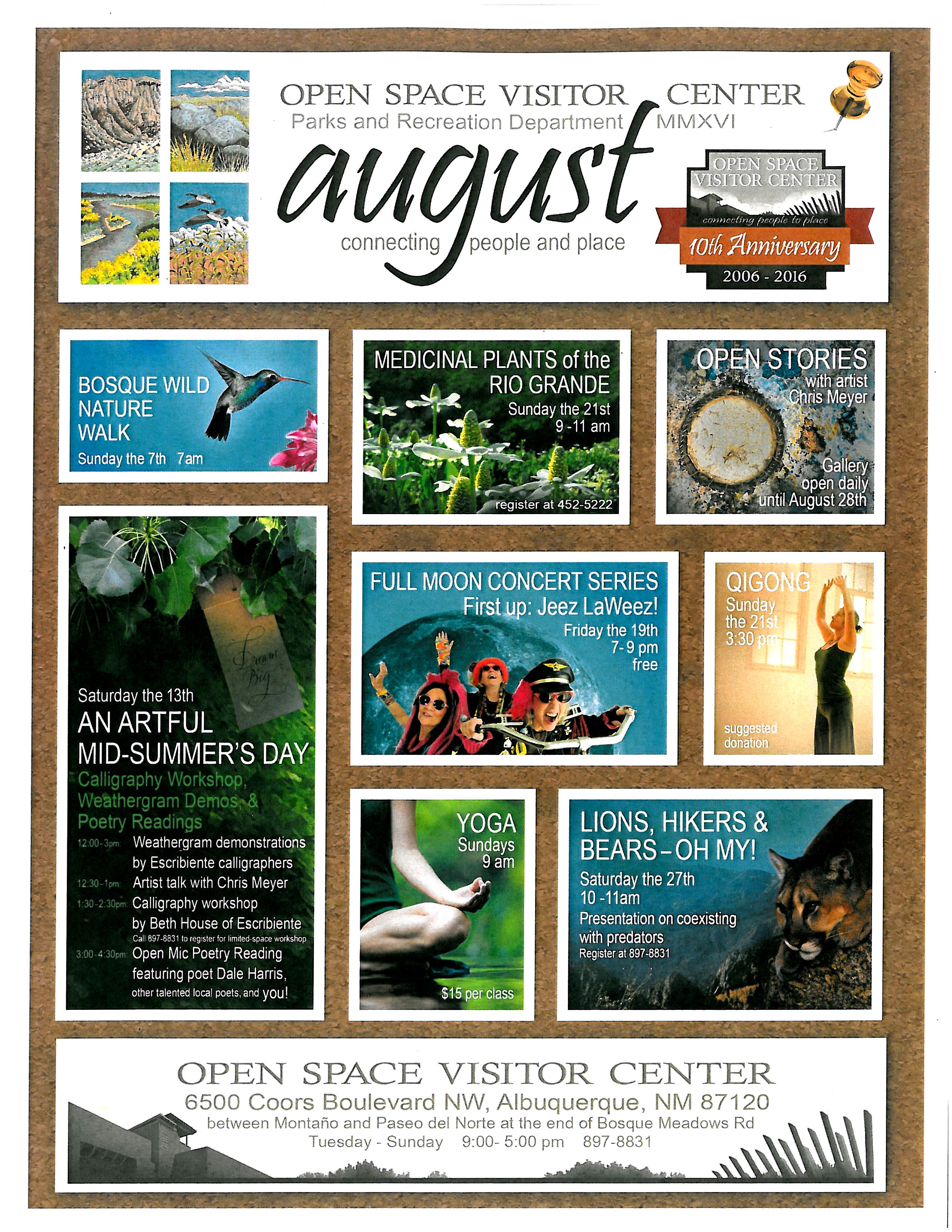 Flyer August calendar OSVC 2016