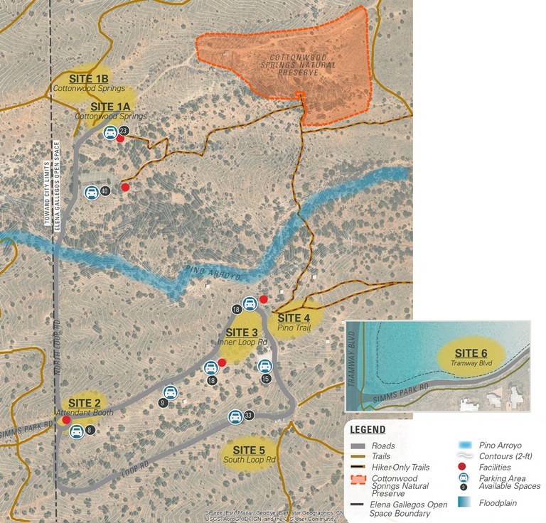 Map Elena Gallegos Site Areas