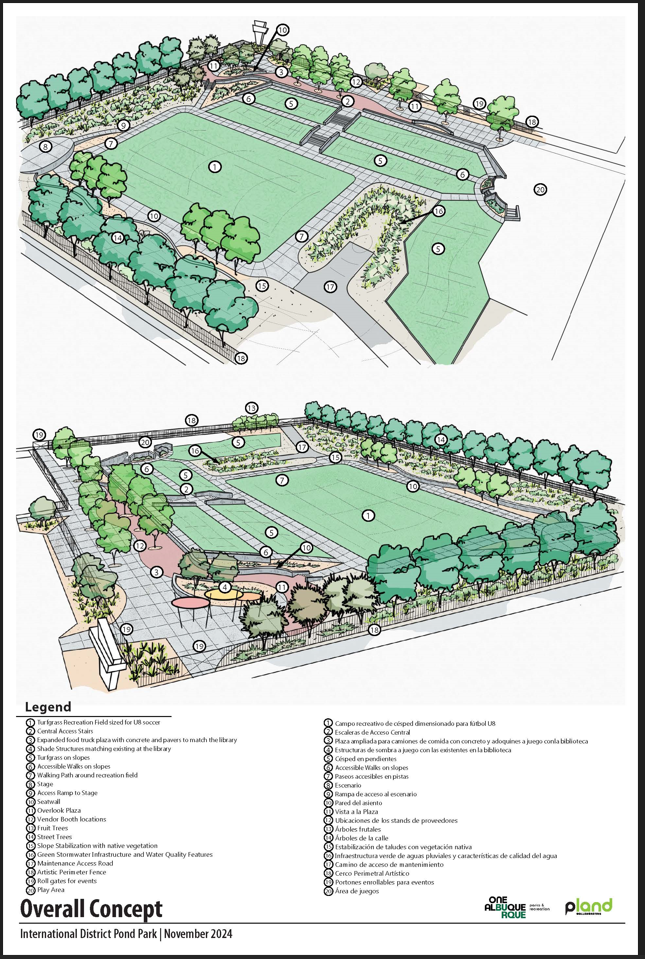 International District Library Park Aerial Concept Map