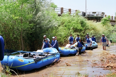 Raft Entering Rio Grande
