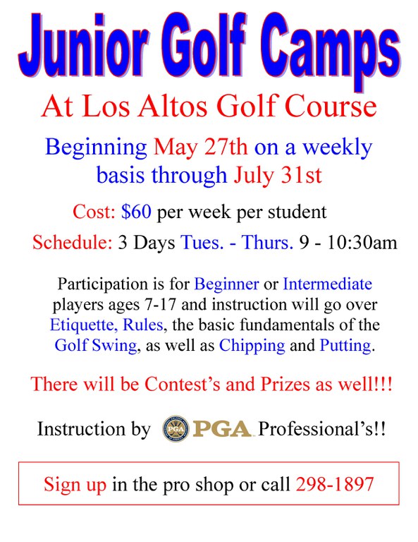 Flyer Los Altos Golf Camp May 2014