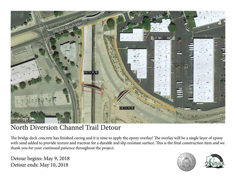 North Diversion Channel Bridge Renovation Detour Update