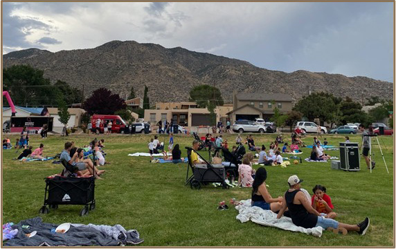 People Gathered at a City Park