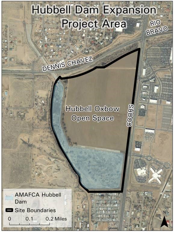 Map Hubbell Oxbow Dam project map